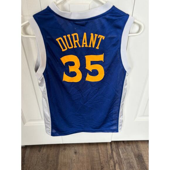 Kids Kevin Durant #35 NBA Jersey kids Large 10-12 Unisex Golden State Warriors - Picture 2 of 4